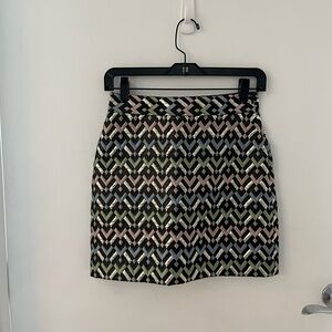 Milly Metallic Runway Mini Skirt size 2
